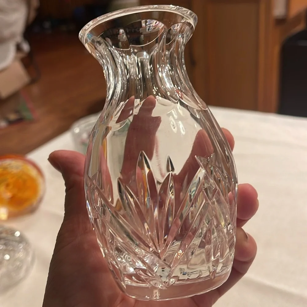Elegant vintage Waterford Crystal Vase 5” tall stamped